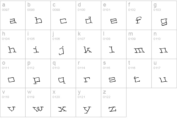 NopainLeft lowercase a-z preview
