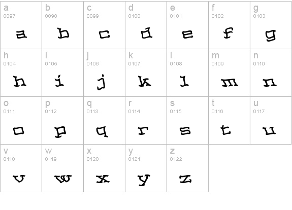 NopainLeft Bold lowercase a-z preview