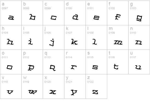 NoPainRight Bold lowercase a-z preview