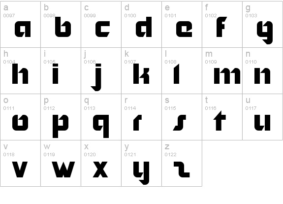Nordic lowercase a-z preview