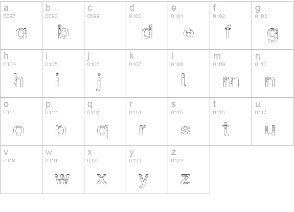 Nordspur lowercase a-z preview