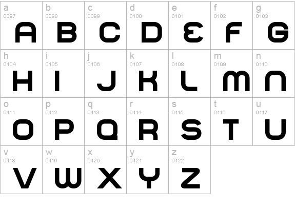NORMAL lowercase a-z preview