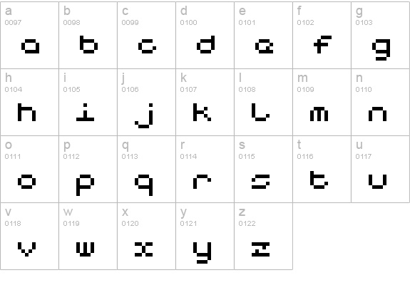 Notalot25 Regular lowercase a-z preview