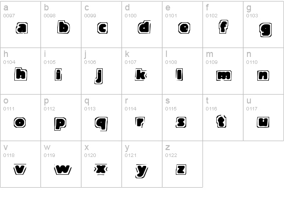 Note Of Terror lowercase a-z preview
