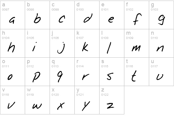 Notepad lowercase a-z preview
