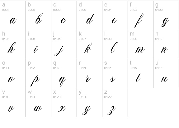 NotnorvalHmkBold lowercase a-z preview