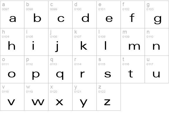 Nova Expanded SSi Expanded lowercase a-z preview