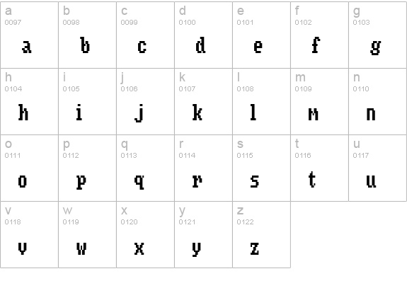 November lowercase a-z preview