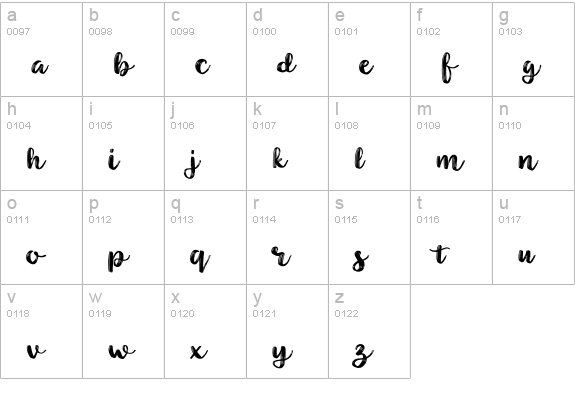 Noyram lowercase a-z preview