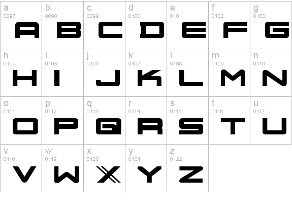 Nu School Militia lowercase a-z preview