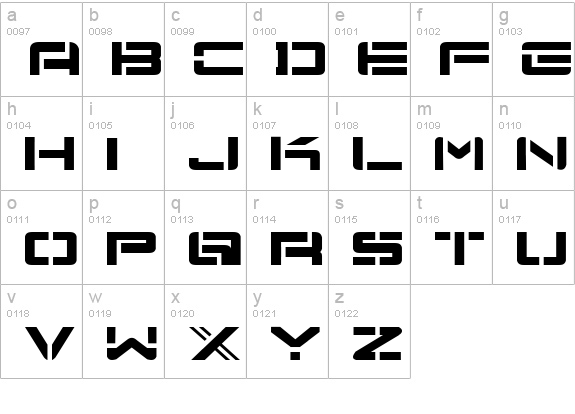 Nu School Munitions lowercase a-z preview