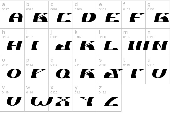 Nu shto lowercase a-z preview