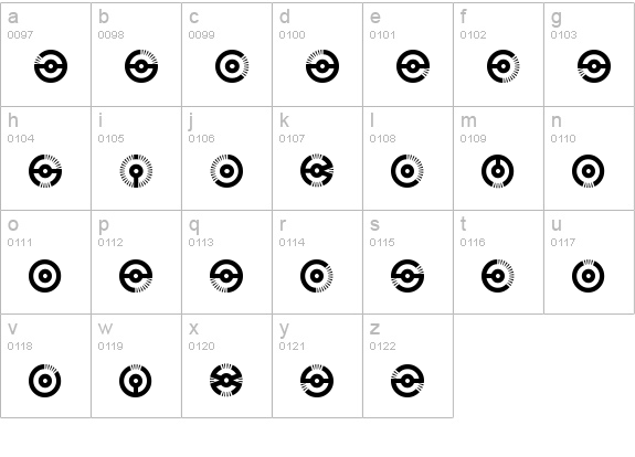 Nucleus BRK lowercase a-z preview
