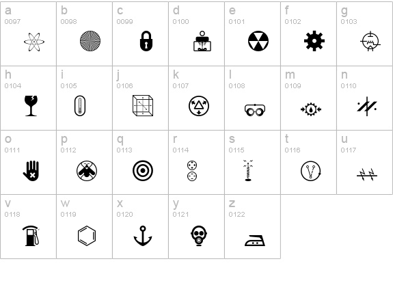 Nucleus-One lowercase a-z preview