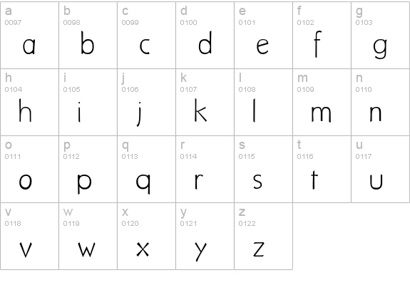 NuevoLitho Light lowercase a-z preview