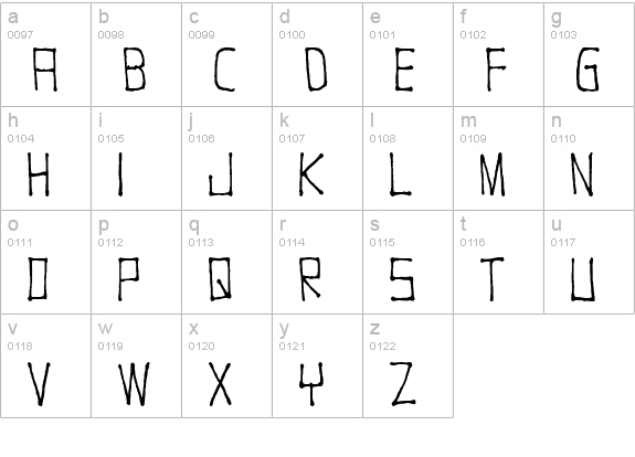 Nugacity lowercase a-z preview