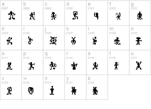 number one lowercase a-z preview