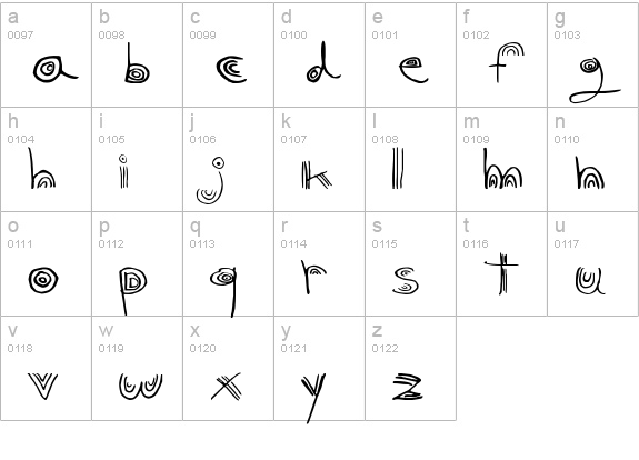 nuni lowercase a-z preview