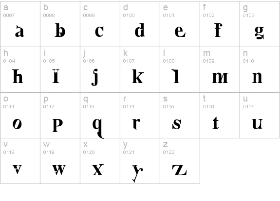 NurseRatchet lowercase a-z preview