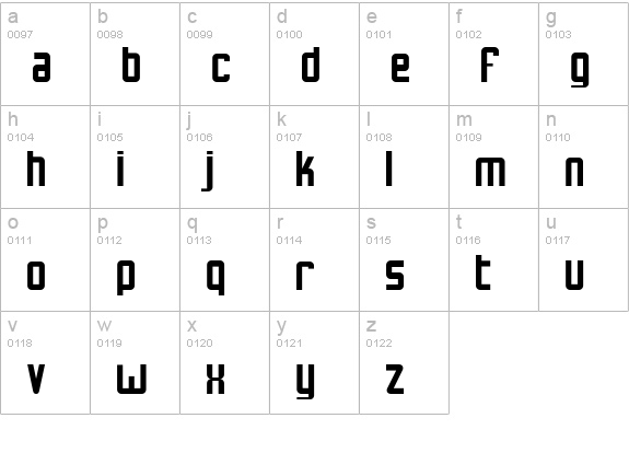 NuWave lowercase a-z preview