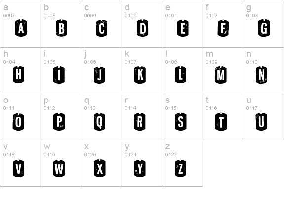 Nyxali lowercase a-z preview