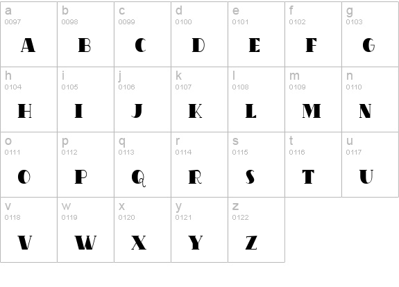 OakParkAve Plain lowercase a-z preview