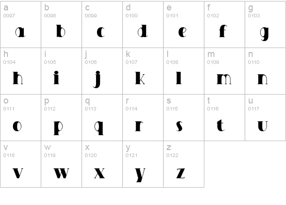 OakParkBlvd Plain lowercase a-z preview