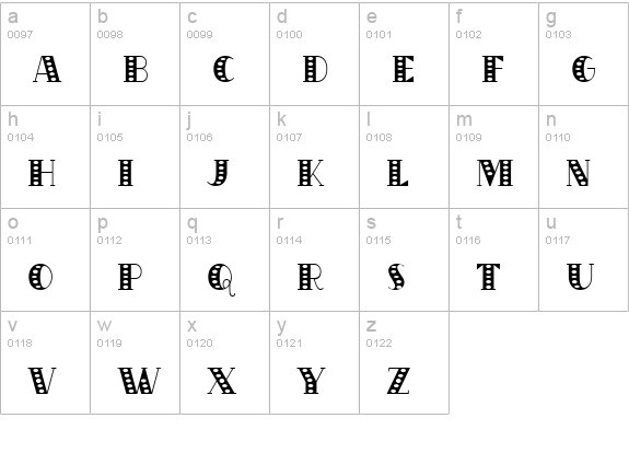 OakParkSpeckled lowercase a-z preview