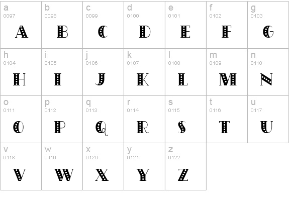 OakParksTripped lowercase a-z preview