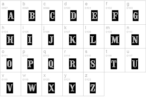 Oaktag Tiles lowercase a-z preview