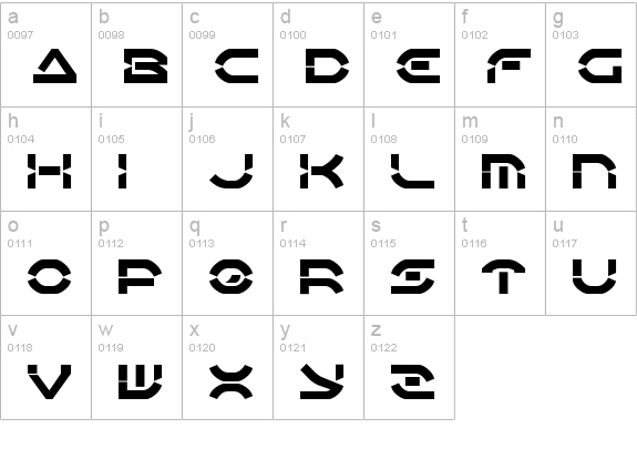 Oberon Deux lowercase a-z preview