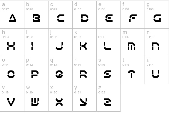 Oberon Deux Condensed lowercase a-z preview