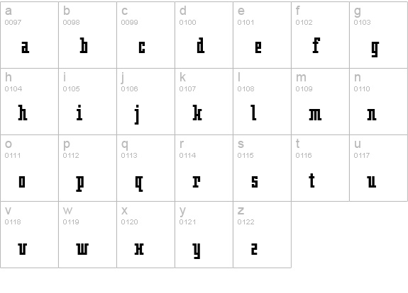 OblongBold Bold lowercase a-z preview