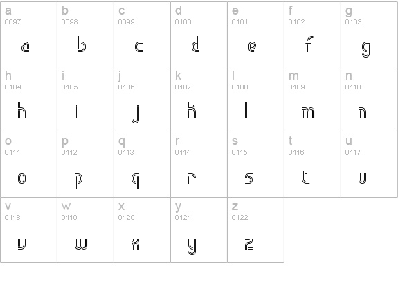 Obstacle Lines BRK lowercase a-z preview