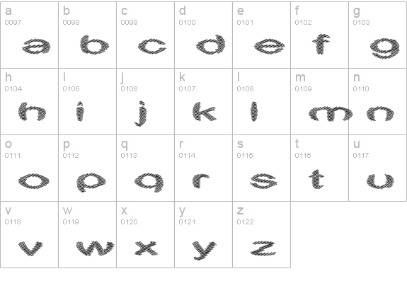 Obtuse two lowercase a-z preview