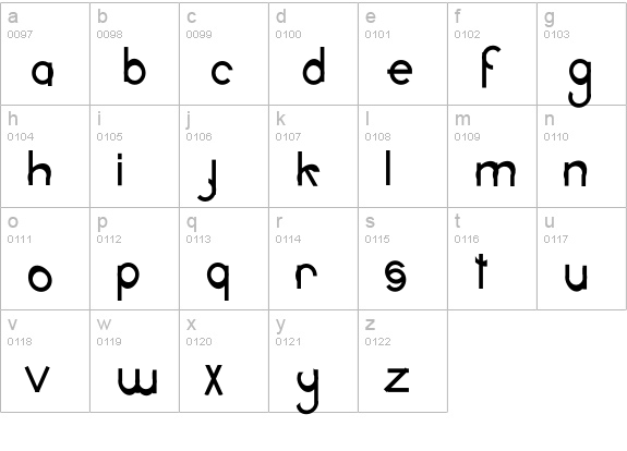 OccidentalDismount lowercase a-z preview