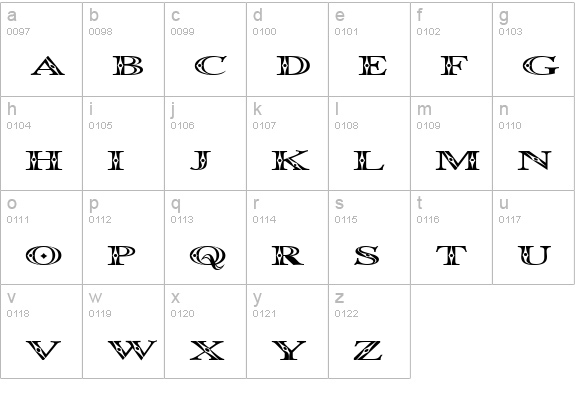 Occoluchi Minicaps lowercase a-z preview