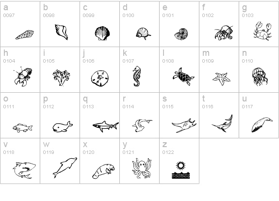 Ocean_Iacy lowercase a-z preview