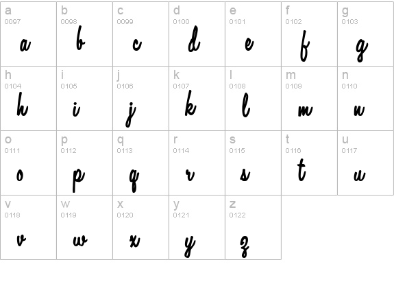 Oceans11 lowercase a-z preview