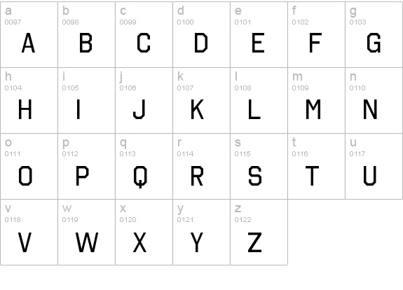 Octin College Free lowercase a-z preview