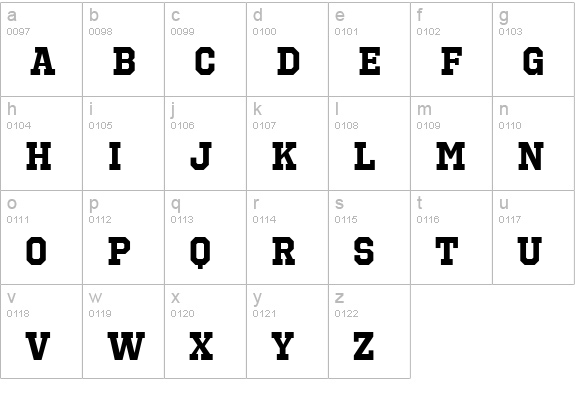 Octin Sports Rg Bold lowercase a-z preview