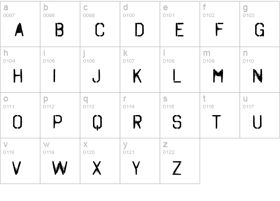 Octin Spraypaint A Rg lowercase a-z preview