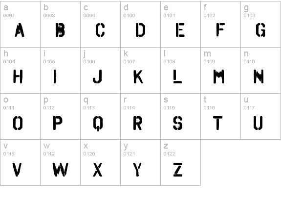 Octin Spraypaint A Rg Bold lowercase a-z preview