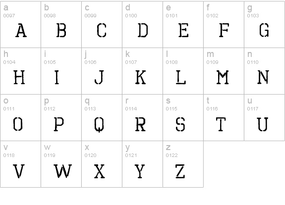 Octin Spraypaint B Rg lowercase a-z preview