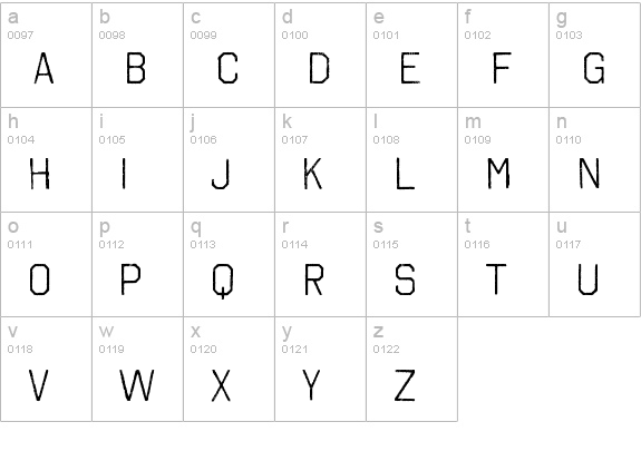 Octin Vintage A Rg lowercase a-z preview