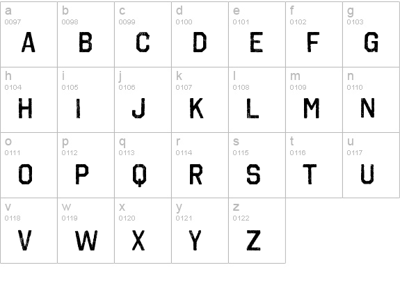 Octin Vintage A Rg Bold lowercase a-z preview