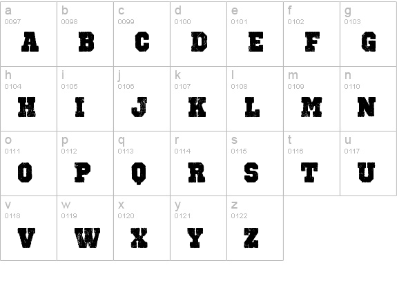 Octin Vintage B Bl lowercase a-z preview