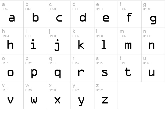 October lowercase a-z preview