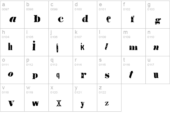 Octopus84 lowercase a-z preview
