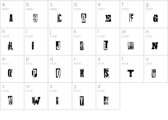 OctopusCentennial lowercase a-z preview
